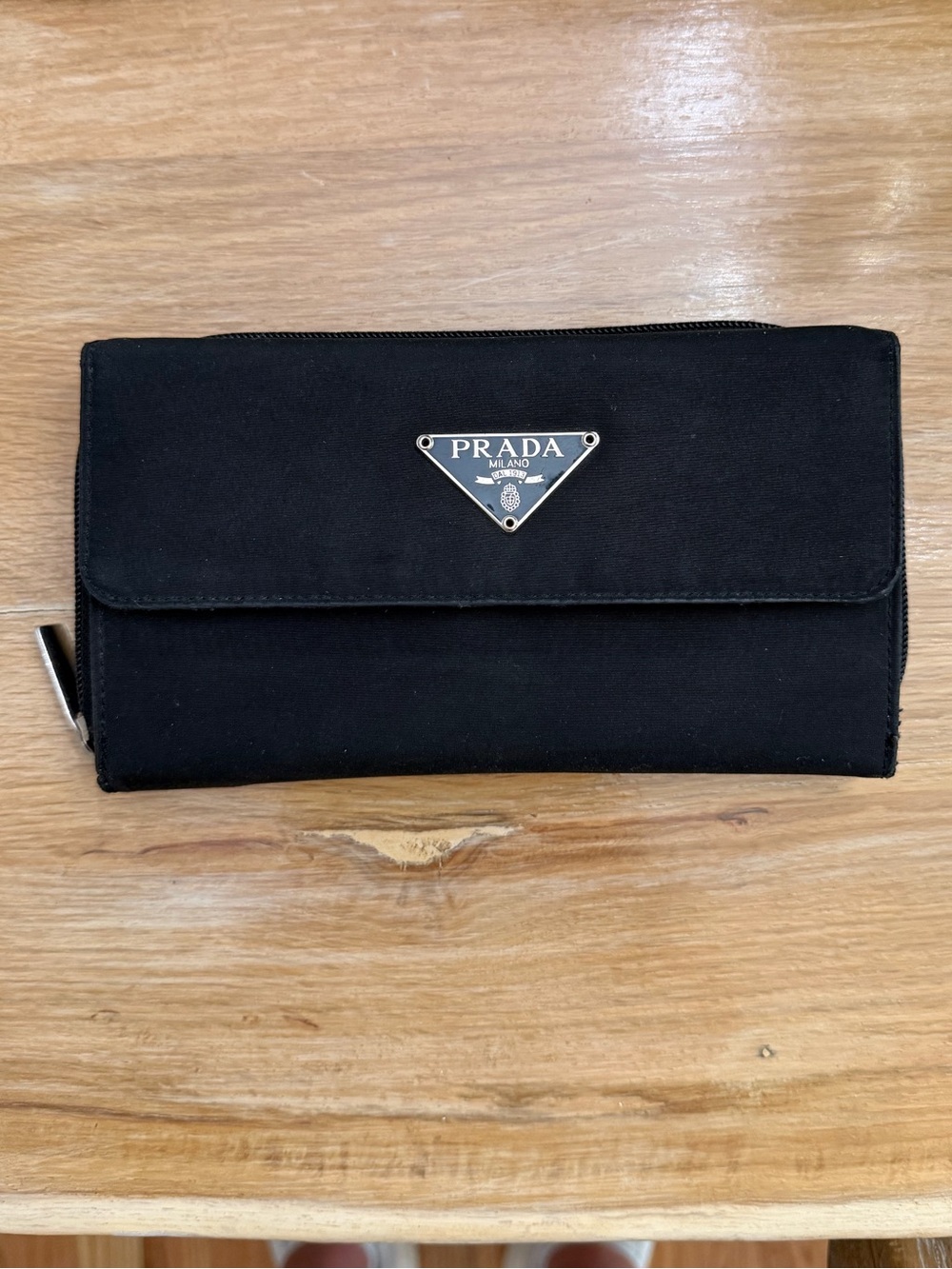 Prada Black Fold-Over Wallet